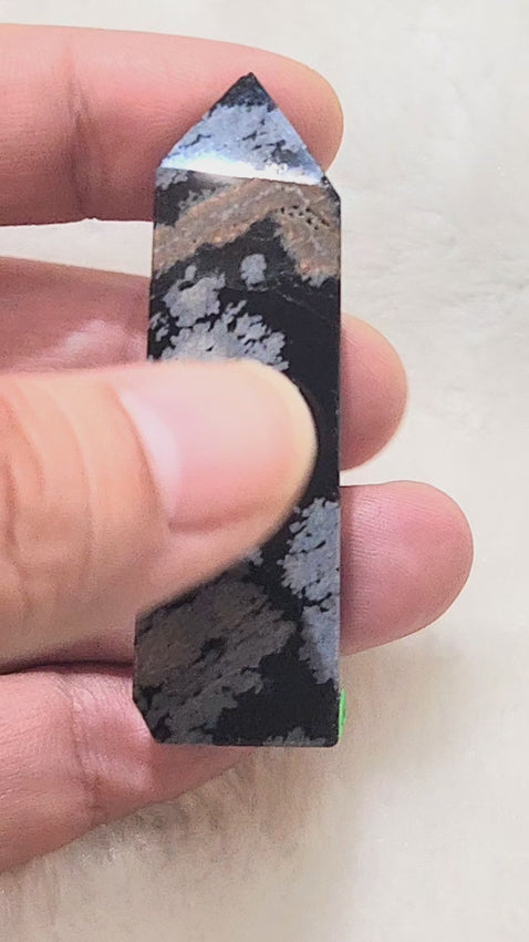 Snowflake Obsidian Point